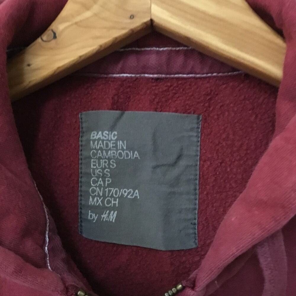 H&M Burgundy Zip-Up Hoodie - Picture 3 of 14